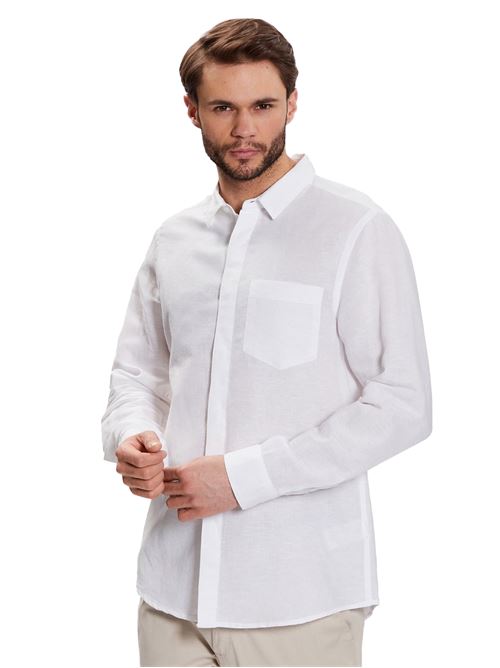 CALVIN KLEIN Cotton and linen shirt CALVIN KLEIN | K10K108664YAF